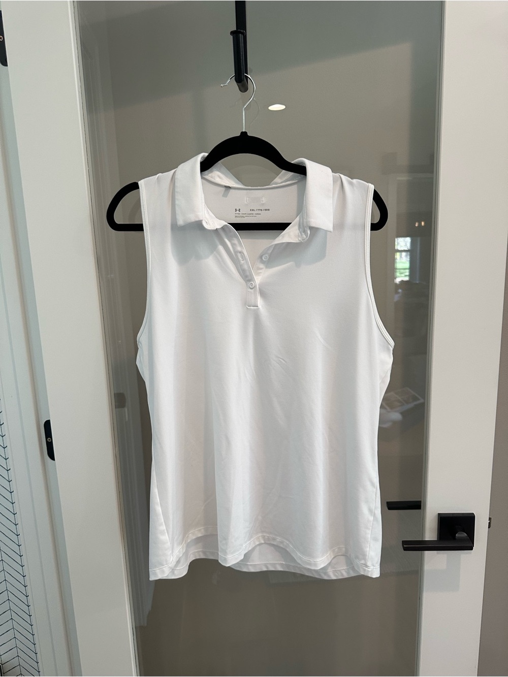 Under Armour White Sleeveless Polo Tank